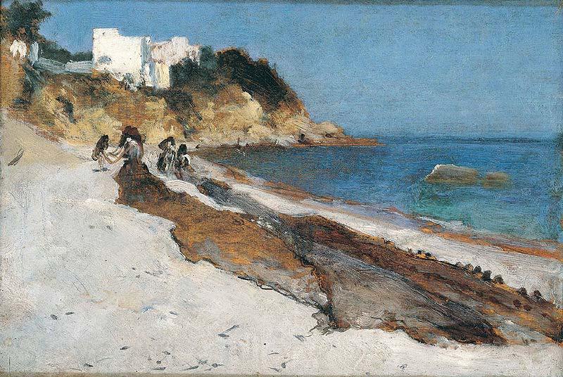 John Singer Sargent Beach Scene Spain oil painting art